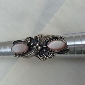 Sterling Silver Pink Mother Of Pearl Women's Ring Size 7